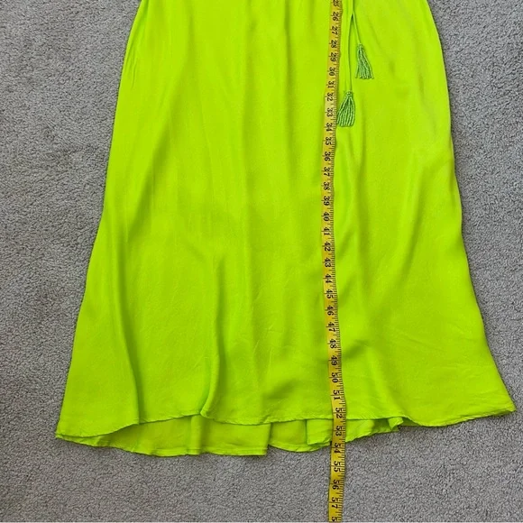 Farm Rio Lime Piping Cut Out Midi Dress L - Picture 12 of 12